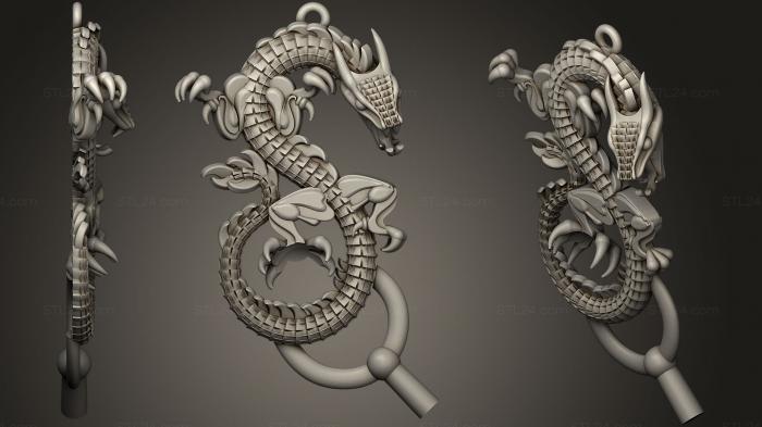 Статуэтки грифоны и драконы (Дракон 1 —(5), STKG_0131) 3D модель для ЧПУ станка